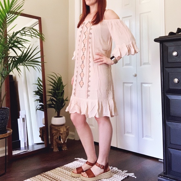 Boho Ruffle Embroidered Dress - Picture 3 of 7